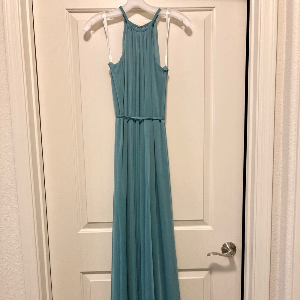 Bridal/Prom/Bridesmaid Chiffon Dress, Dusty Teal